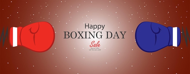 Boxing day vector illustration with boxing glove, boxing day
sale concept.