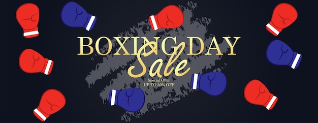 Boxing day vector illustration with boxing glove, boxing day
sale concept.