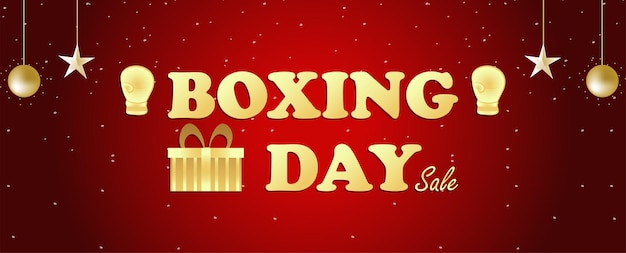 Boxing day vector illustration with boxing glove, boxing day\
sale concept.