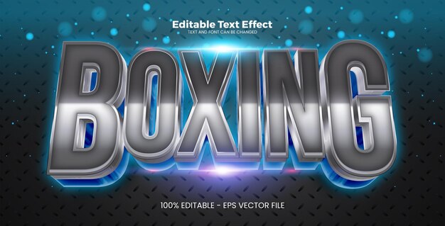 Boxing Editable text effect in modern trend style