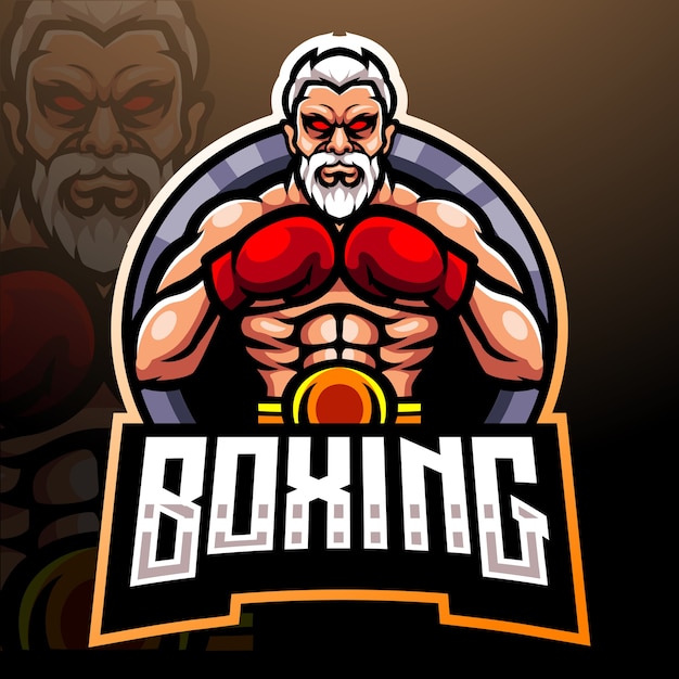 Boxing esport logo mascot design