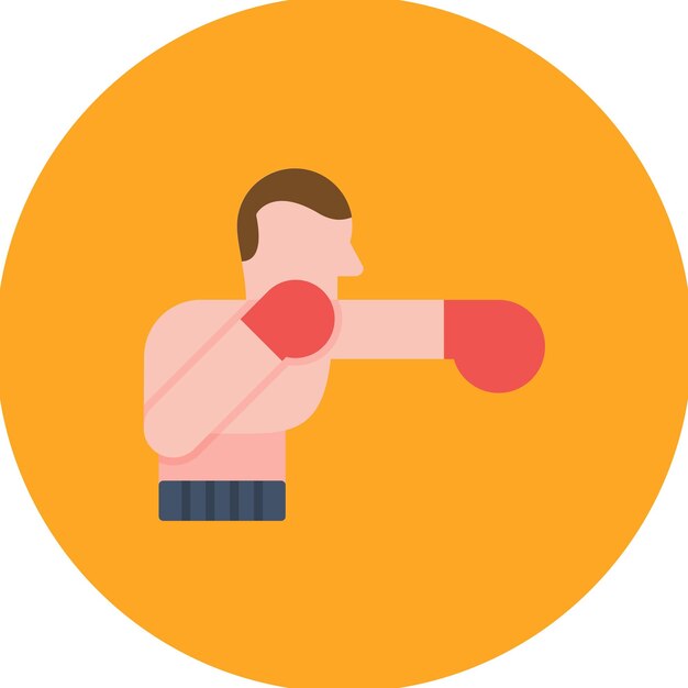 Vector boxing flat illustration