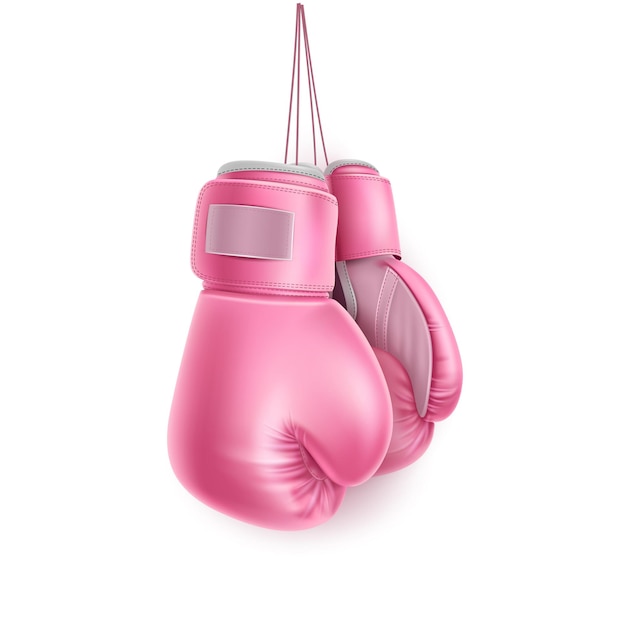 Boxing glove hanging on lace