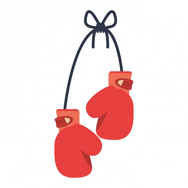 Boxing gloves cartoon isolated