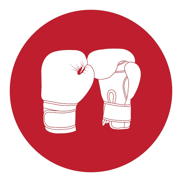 Boxing gloves icon vector illustration logo design