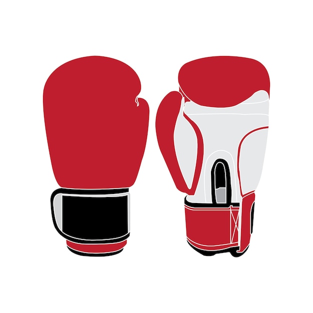 Boxing gloves icon vector illustration logo design