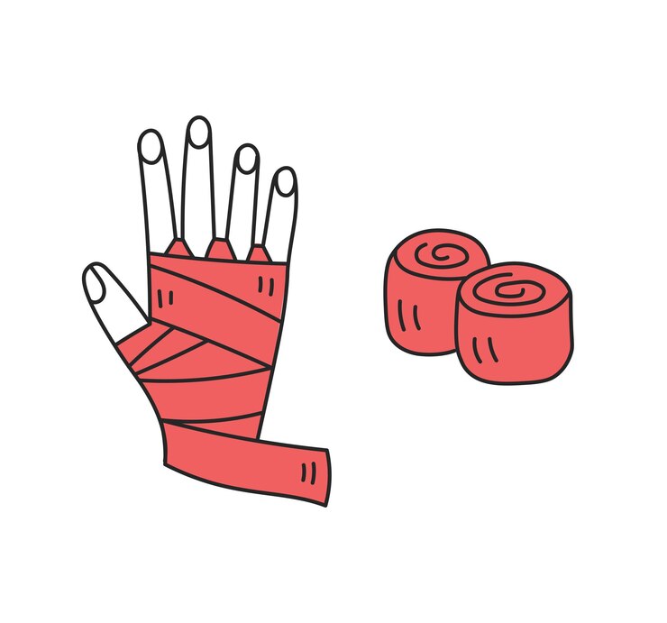 Vector boxing hand wraps