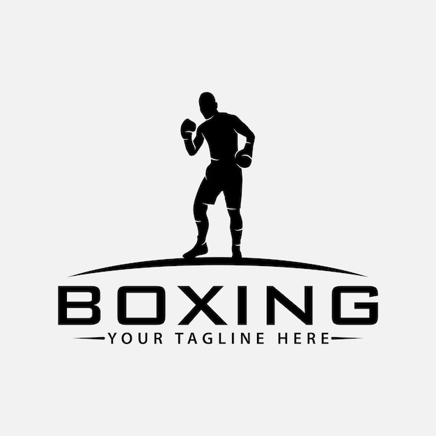 Vettore modello di progettazione logo boxe