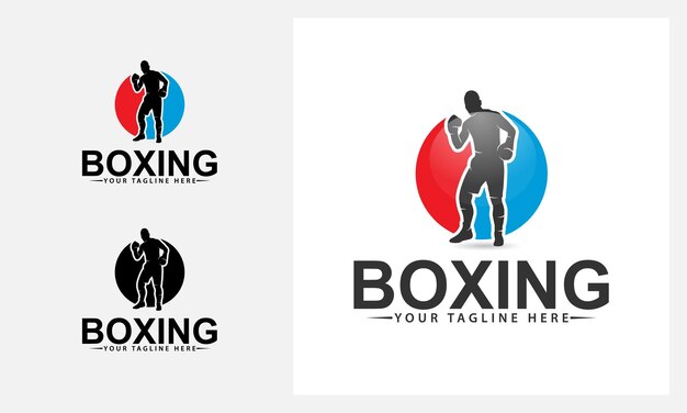 boxing logo design template