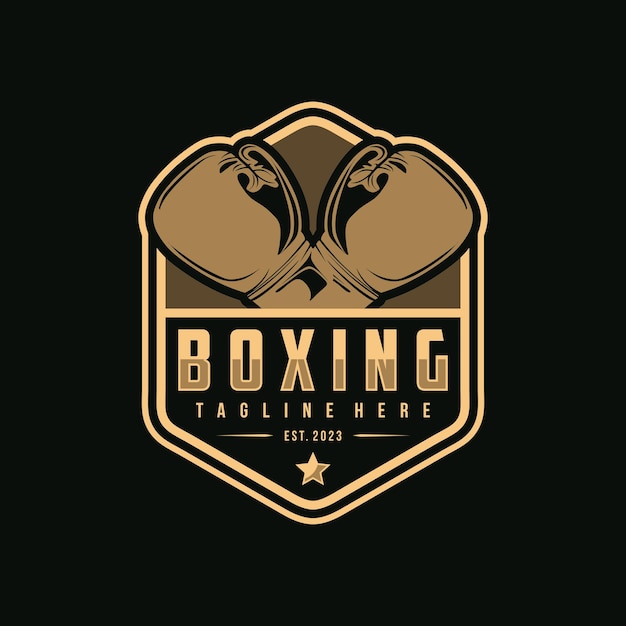 Boxing logo emblem collection design template