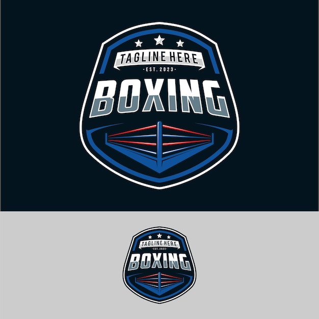 ボクシングのロゴのエンブレムコレクションのデザインテンプレート