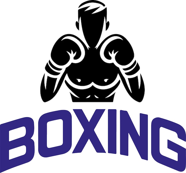 Vettore logo di boxe sfondo bianco loghi silhouette vettoriale 4