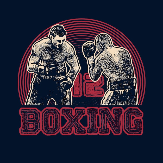 Vettore logo della boxe