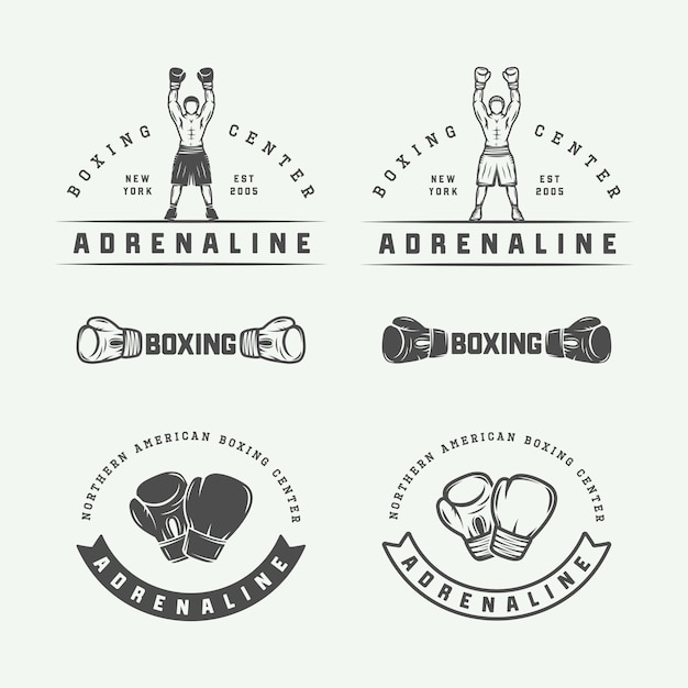 Boxing and martial arts logos