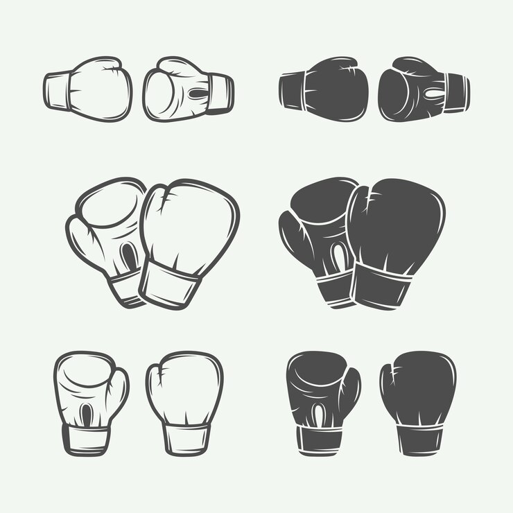 Vector boxing and martial arts logos