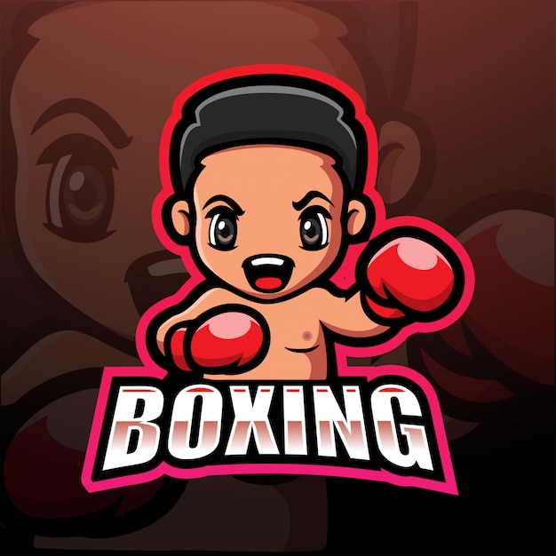 Boxing mascot esport illustration