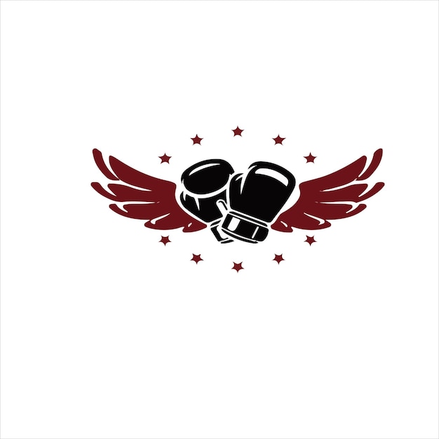 ボクシング マスコット スポーツ ロゴ デザイン ボクシング グローブ