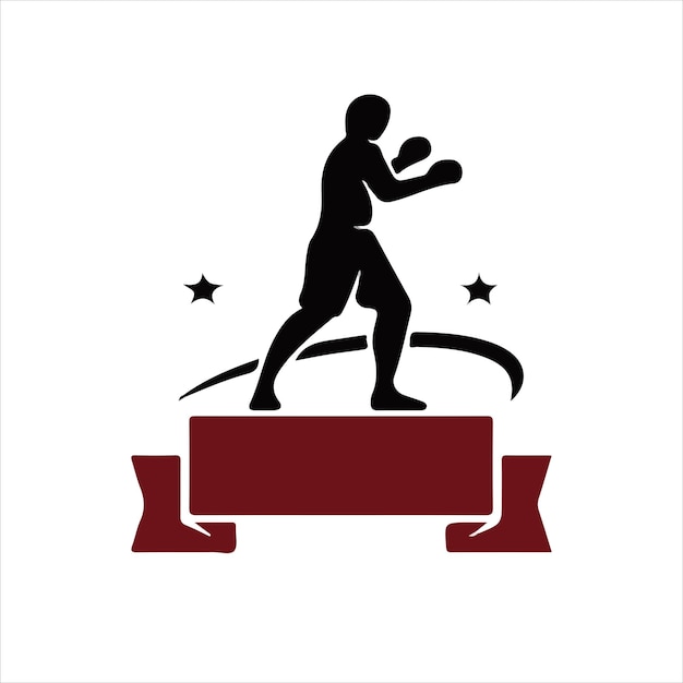 Boxing mascot sport logo design boxing glove