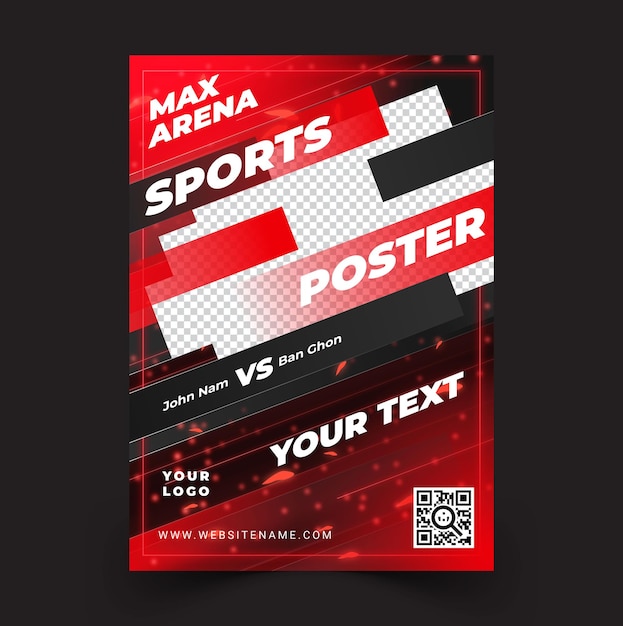 Vector boxing poster flyer template vector eps template premium eps