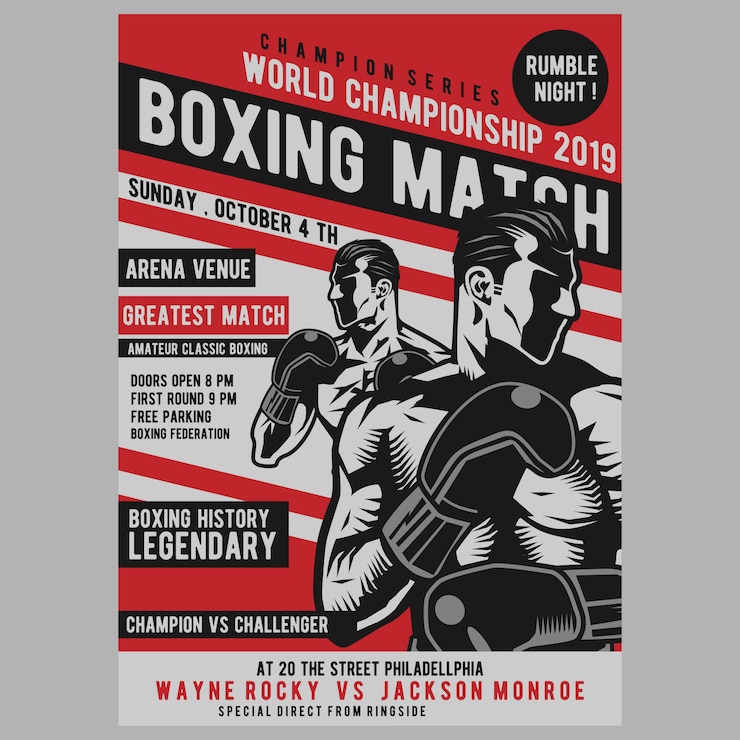 Vector boxing poster