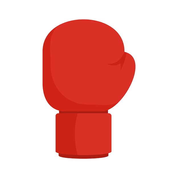 Vector boxing red glove icon flat illustration of boxing red glove vector icon for web design