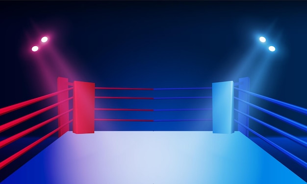 Vector boxing ring arena stadium vector design