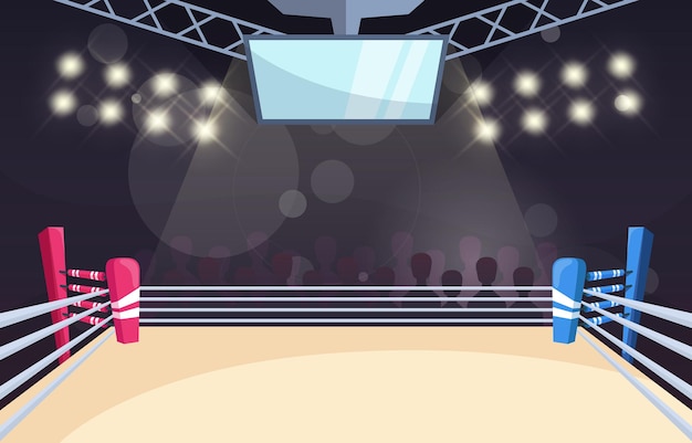 Vector boxing ring background