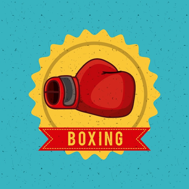 Vector boxing sport design