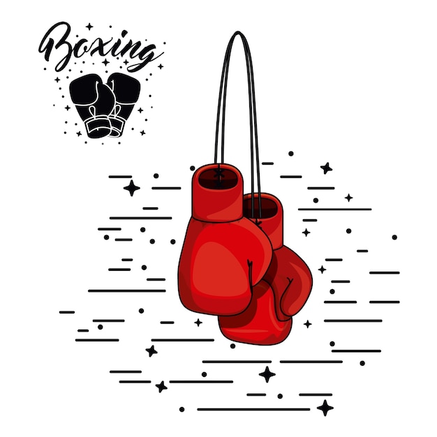 Vector boxing sport design