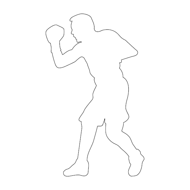 Disegno di illustrazione vettoriale dell'icona della persona sportiva di boxe