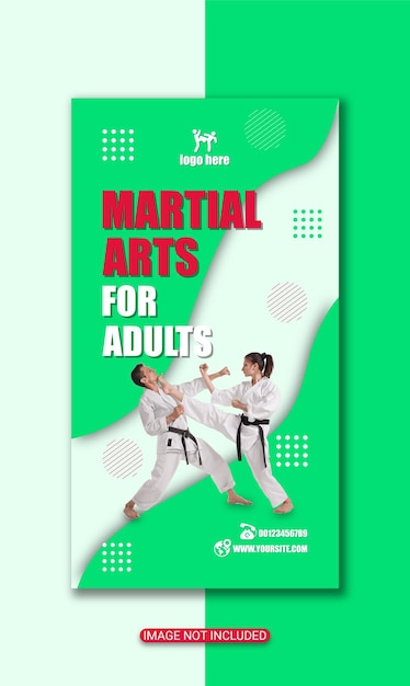 Boxing sport training center flyer or self defense training flyer or karate center ad premium vector