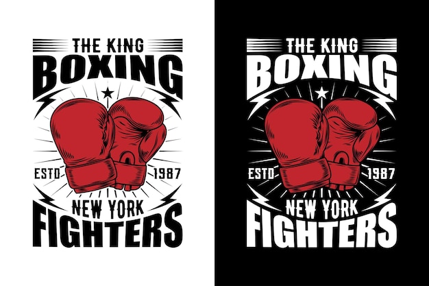 Vector boxing t shirt design