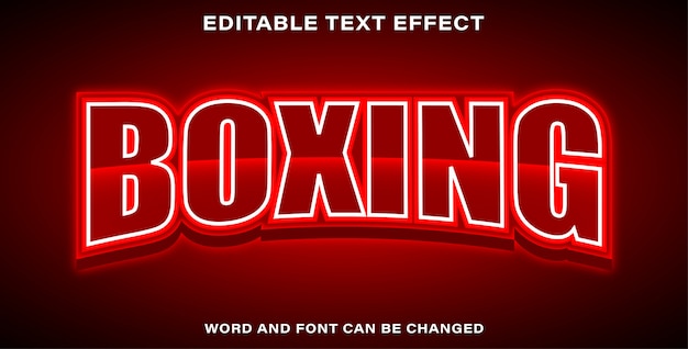 Boxing text effect style