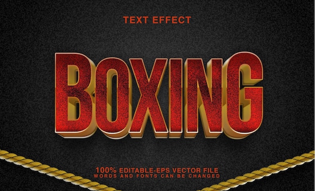 Vector boxing text effect