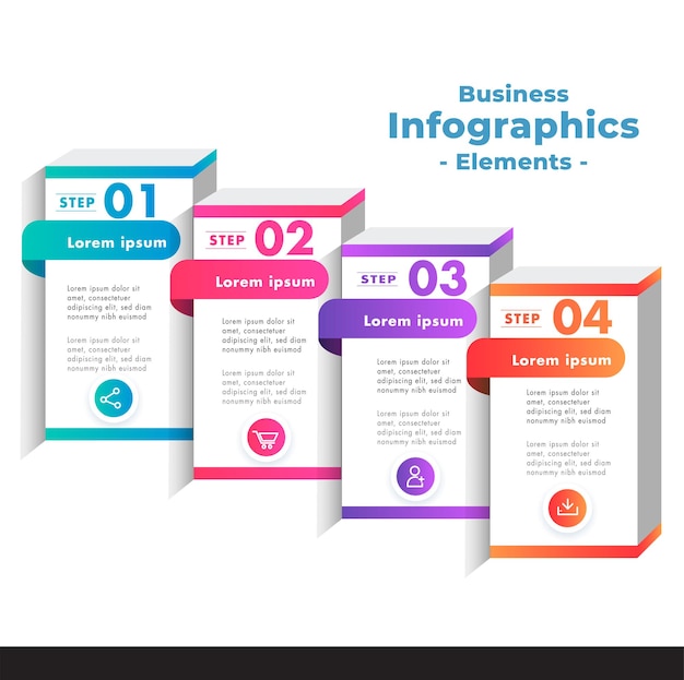 boxs_infographic_template_modern_elegant_3d_columns