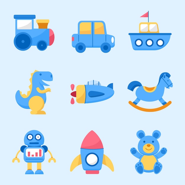 Vector boy baby toys icon