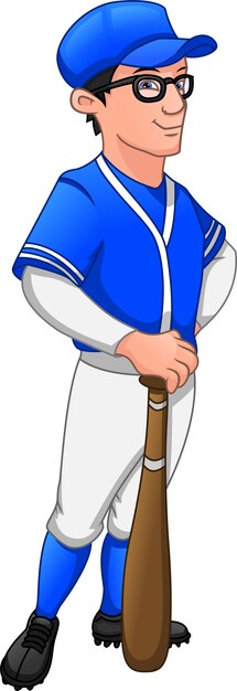 Boy cartoon baseball player