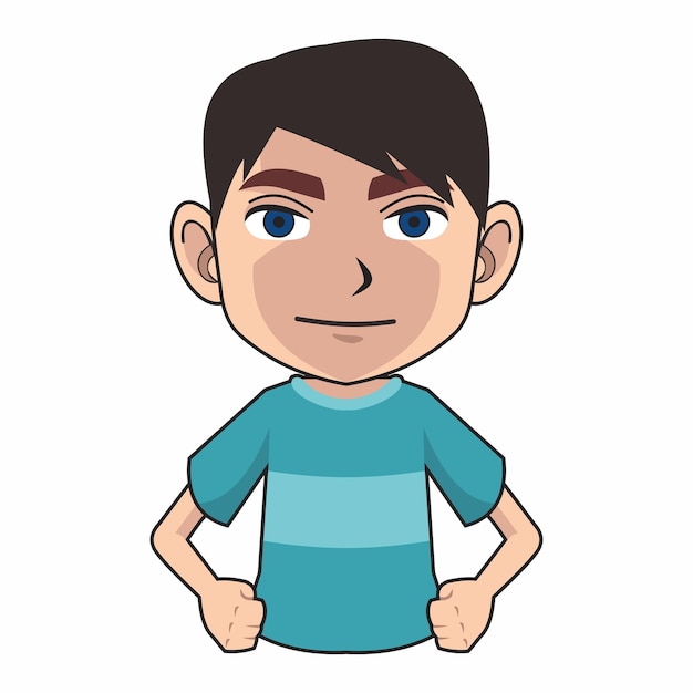 Boy cartoon design icon vector art