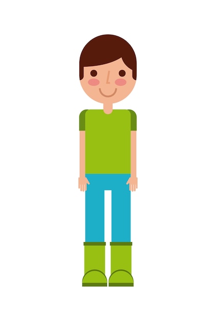 Boy cartoon icon