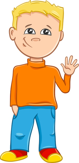 Vector boy character cartoon illustration