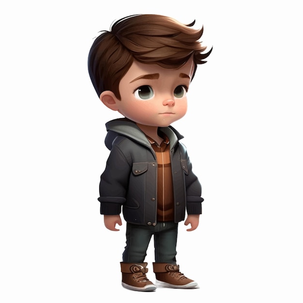 Vector boy cute isolated full body isolated