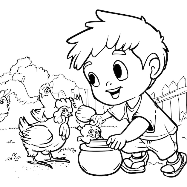 Funny Little Bird Coloring Page for Kids Gráfico por