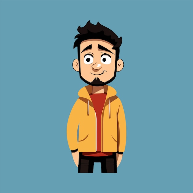 Boy gebruik karakter stijl vector illustratie