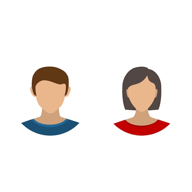 Boy and girl face avatar