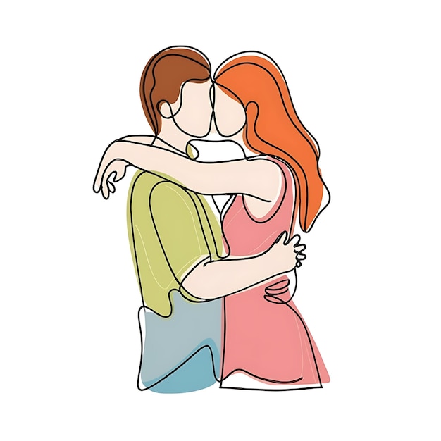 a boy and girl romance vector