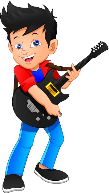 boy guitar player