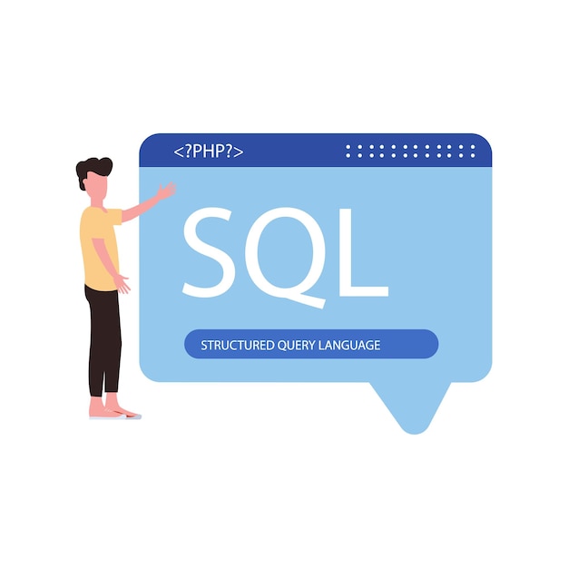 boy installing structured query language app