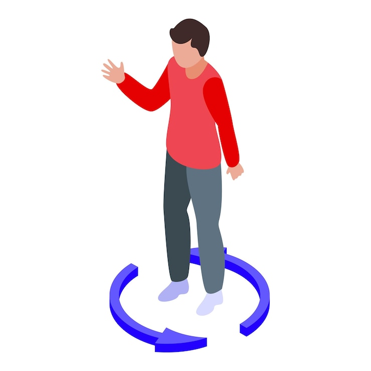 Vector boy keep distance icon isometric of boy keep distance vector icon for web design isolated on white background