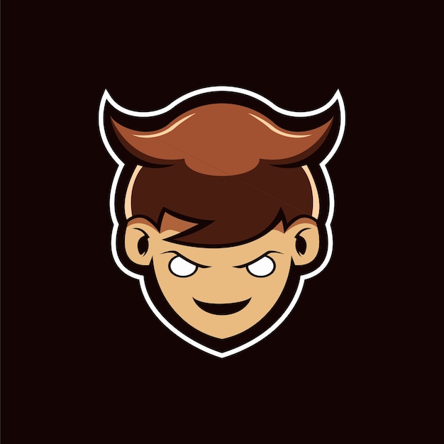 The boy mascot logo