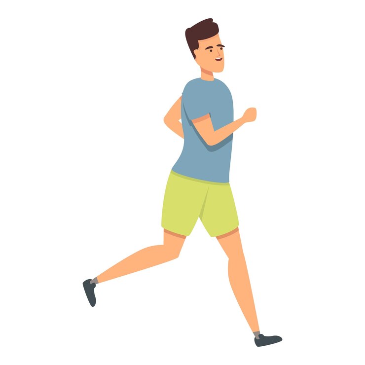 Vector boy morning running icon cartoon vector kid education happy child